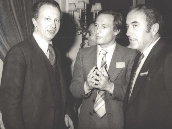 1977 Jean Gandois, J.P. Giroud and Clement Nemirovski at First International Conference on Geotextiles, Paris