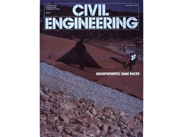 1989 Valcros Dam on the cover of Civil Engineering magazine