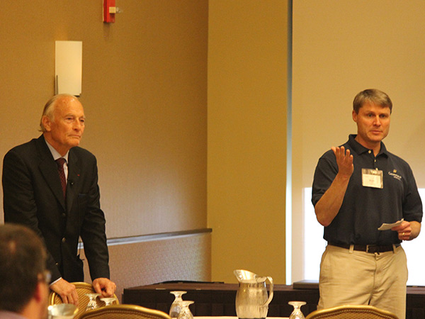 2013 r J.P. Giroud and Scott Luettich at Geosyntec seminar, Boston