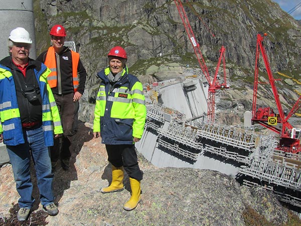 2014e J.F. Nicod, Thierry Bussard and J.P. Giroud at Vieux Emosson Dam, Switzerland